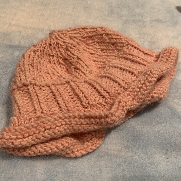 Wool! Hand knit dress with matching hat - Picture 3 of 5